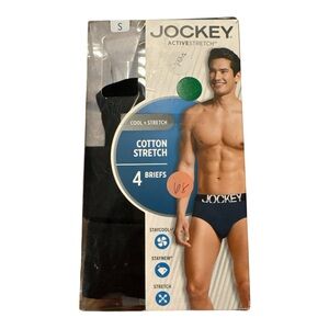 Jockey Men's Navy Cotton Stretch Briefs Pack of 3